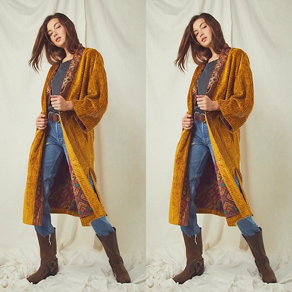 Free People Gold Delphine Coat Size XS/S - Picture 1 of 5